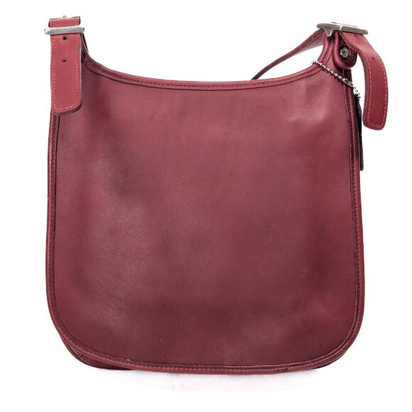 COACH USA Vintage Red Leather Crossbody Shoulder Bag - Made in USA - Picture 3 of 15